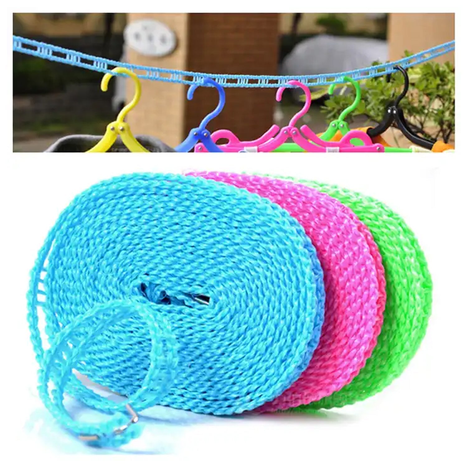 8861 3 Meters Windprood Anti-Slip Clothes Washing Line Drying Nylon Rope with Hooks, Durable Camping Clothesline Portable Clothes Drying Line Indoor Outdoor Laundry Storage for Travel Home Use (3 Mtr.) 8861 3 Meters Windprood Anti-Slip Clothes Washing Line Drying Nylon Rope with Hooks, Durable Camping Clothesline Portable Clothes Drying Line Indoor Outdoor Laundry Storage for Travel Home Use (3 Mtr.)